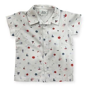 Dani Baby Boy Sailor Collar Button Down,  12M, NWOT